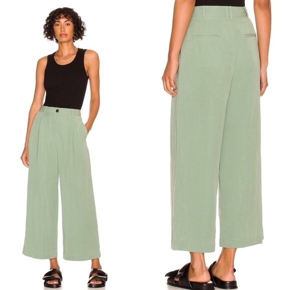 Rag & Bone Revolve Sage Leaf green Ivy culottes pants 14 new with tags